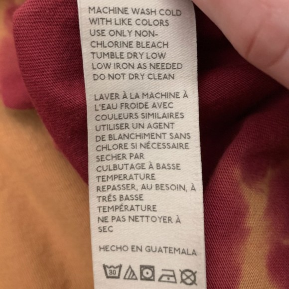 Free People Be Free Tie Dye Long Sleeve Tee Crewneck Multi Size Small - Picture 5 of 8